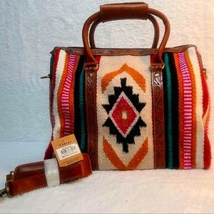 Ariat Multicolor Travel Bag with Brown Accents